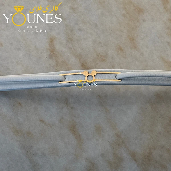 دستبند طلا چرم زنانه سفید